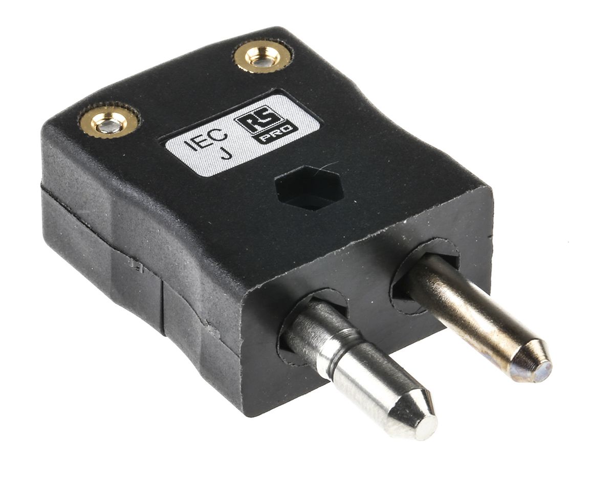 RS PRO InLine Thermocouple Connector for Use with Type J Thermocouple, Standard, IEC Standard RS