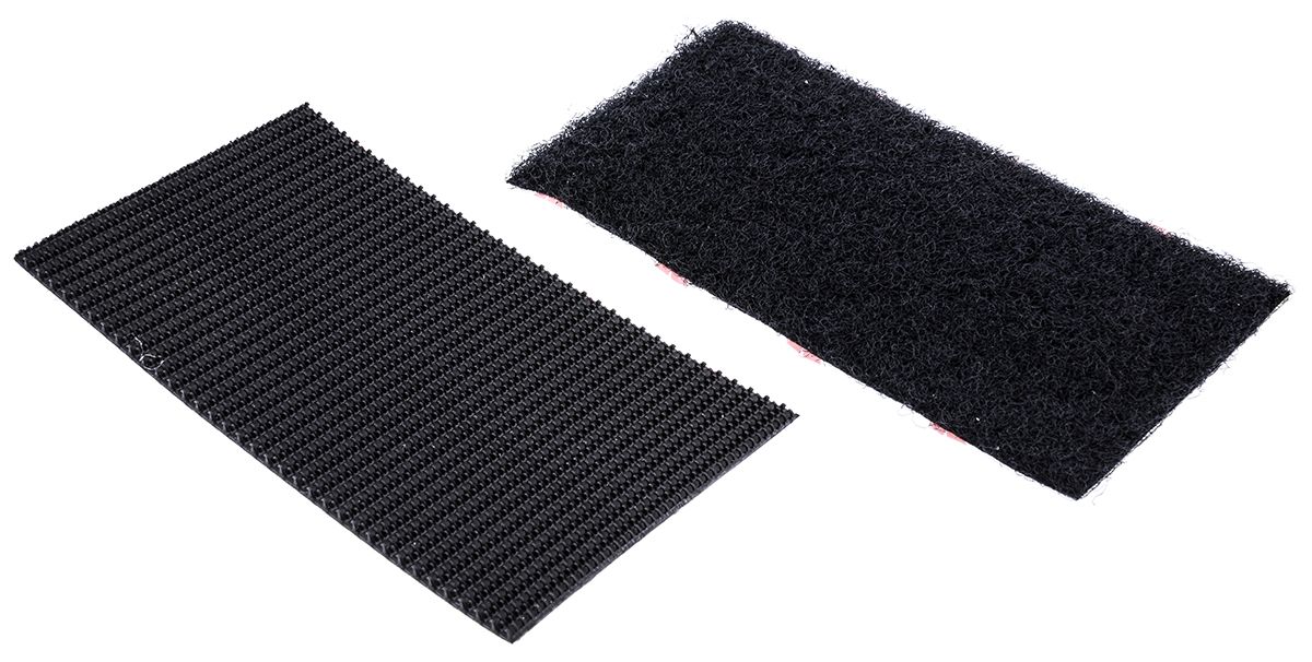 EC60239 Velcro Heavy Duty Black Hook & Loop Tape, 50mm x 100mm RS