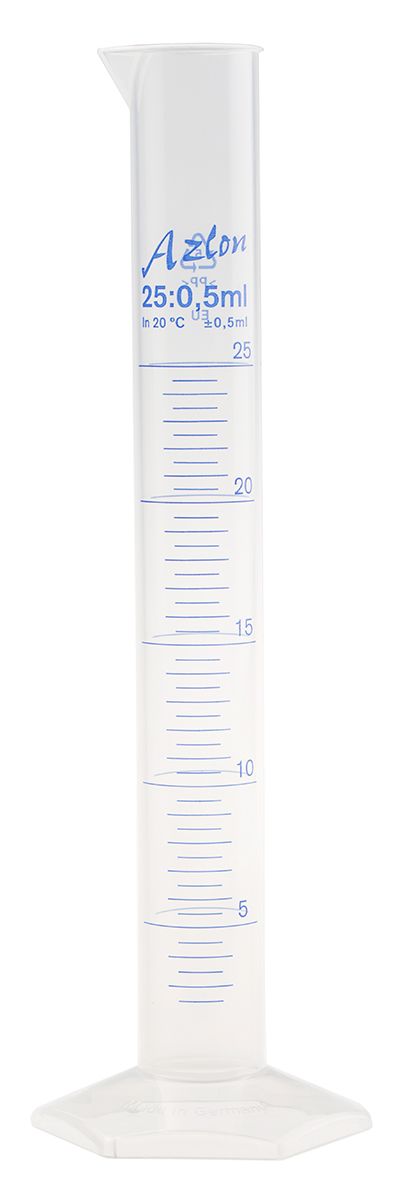 RS PRO PP Graduated Cylinder, 25ml
