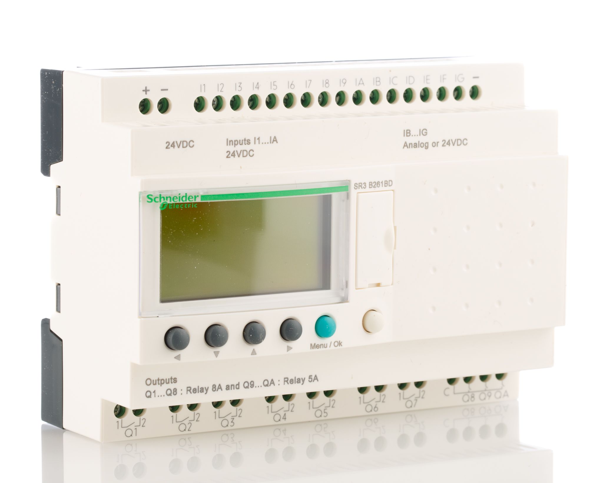 Schneider Electric Zelio Logic Logic Module - 16 Inputs, 10 Outputs, Relay, Computer, Operating Panel Interface