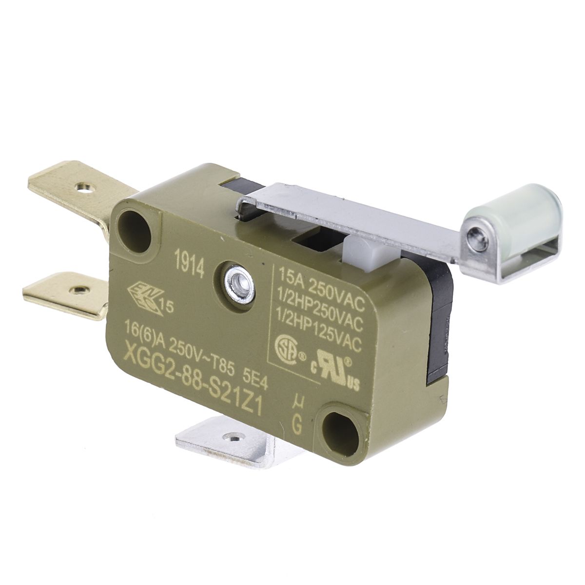 Saia-Burgess Roller Lever Micro Switch, Tab Terminal, 15 A @ 250 V ac, CO, IP40