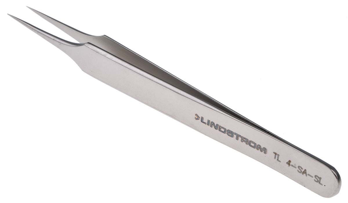 Lindstrom 110 mm, Stainless Steel, Fine' Straight, ESD Tweezers