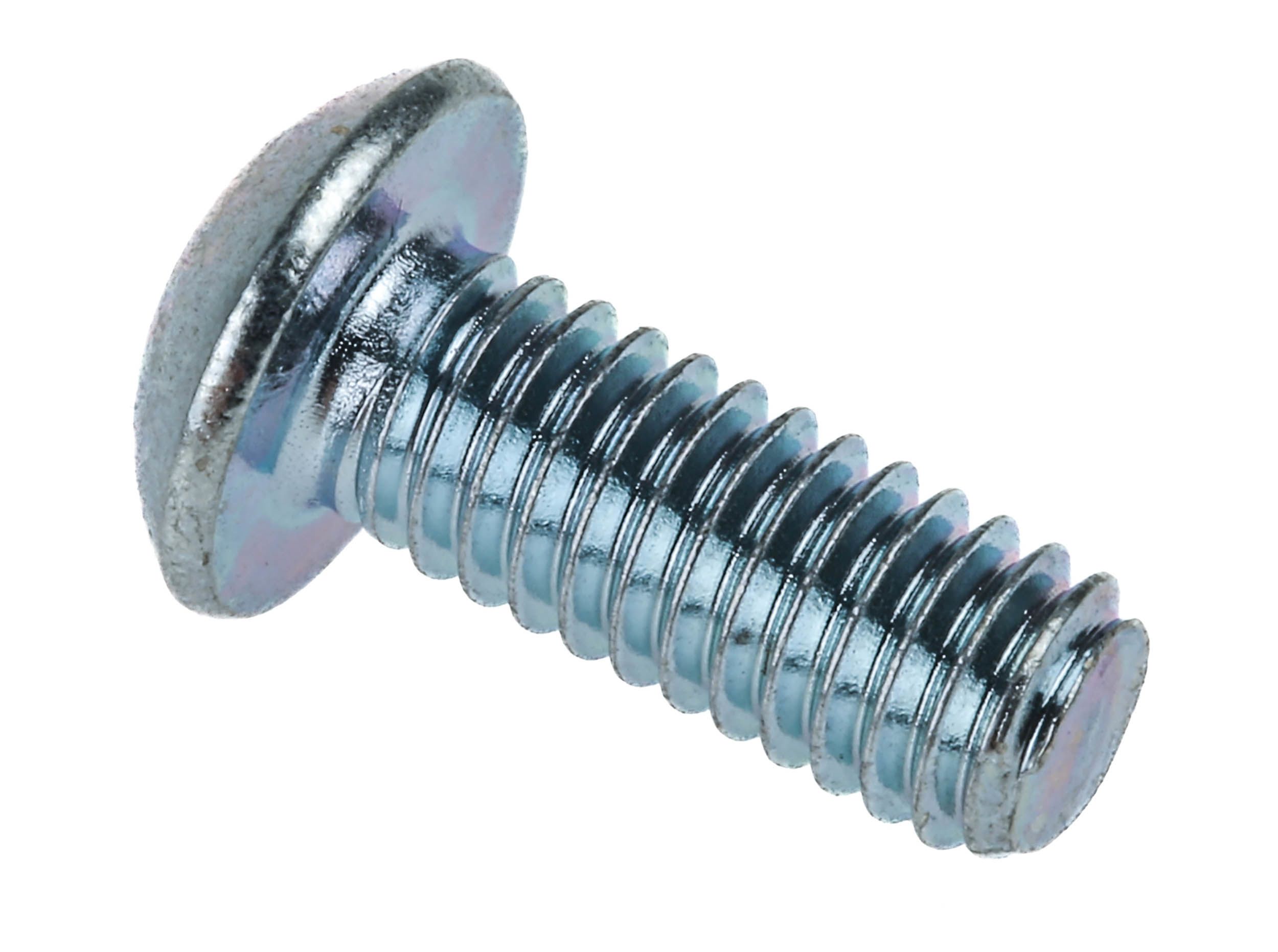 RS PRO Bright Zinc Plated Steel Hex Socket Button Screw, ISO 7380, M4 x 10mm