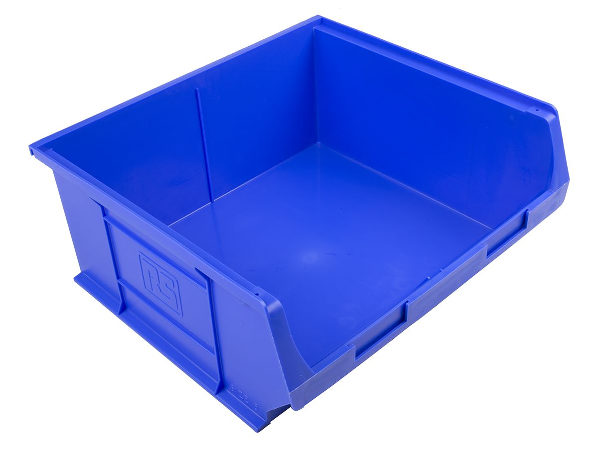 RS PRO PP Storage Bin, 180mm x 419mm, Blue | RS