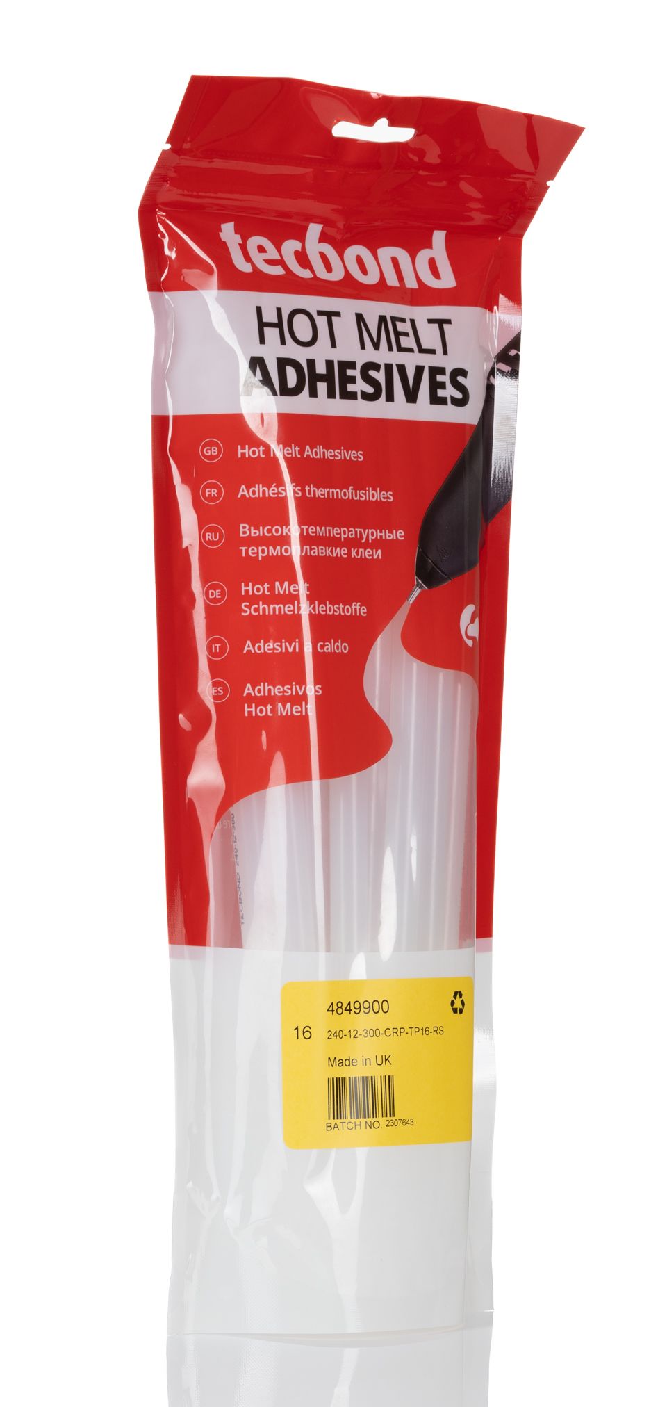 Power Adhesives Heißkleber Klebestifte Stick transparent, Ø 12mm x 300mm