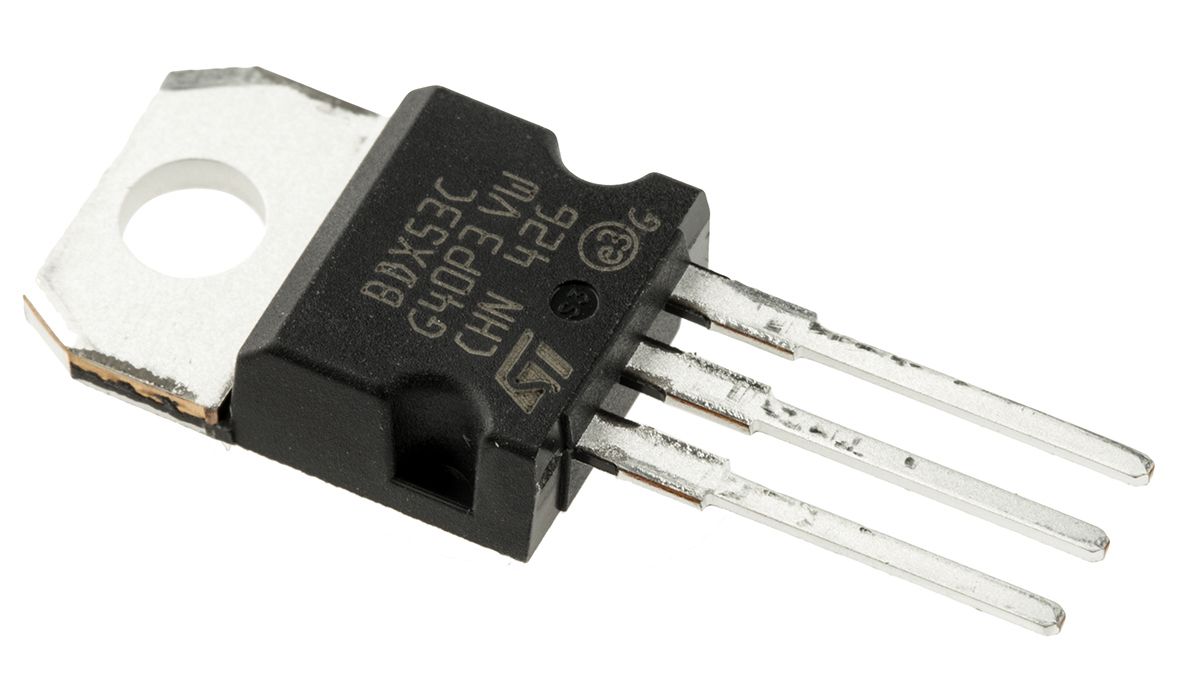 STMicroelectronics BDX53C NPN Darlington Transistor, 8 A 100 V HFE:750, 3-Pin TO-220