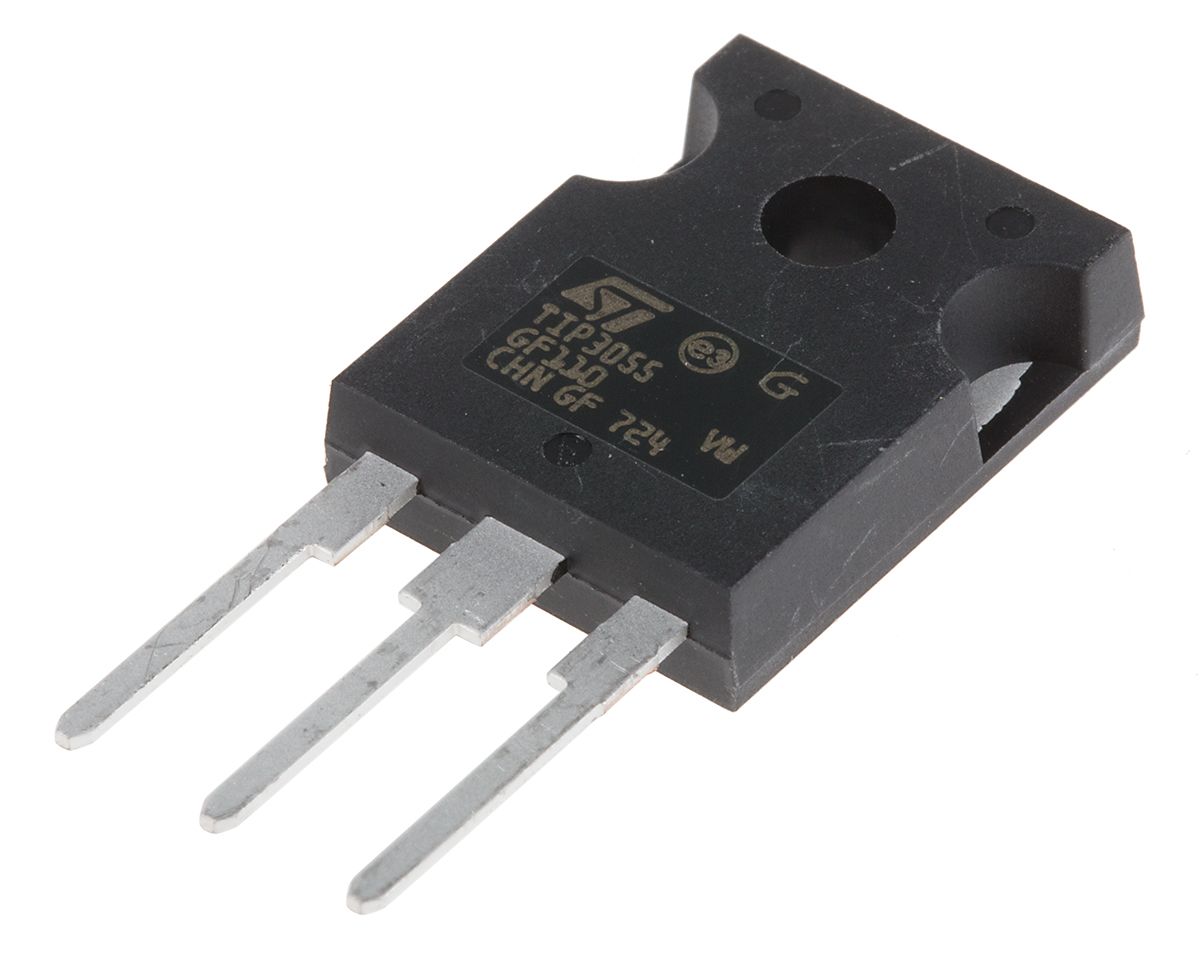 STMicroelectronics TIP3055 NPN Transistor, 15 A, 60 V, 3-Pin TO-247