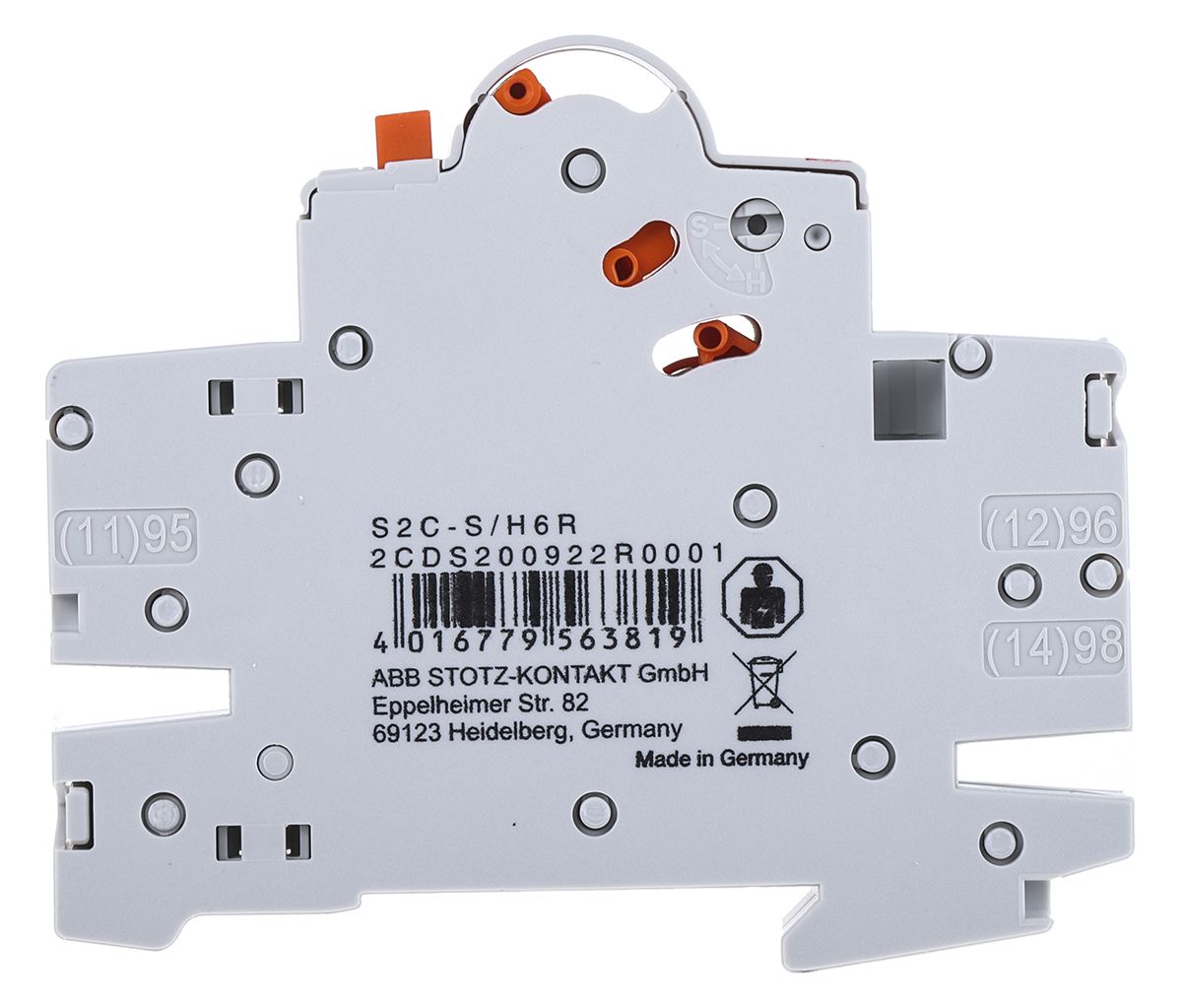 ABB Auxiliary Contact - 1NC + 1NO, 2 Contact, Side Mount, 1.5 A dc, 6 A ac