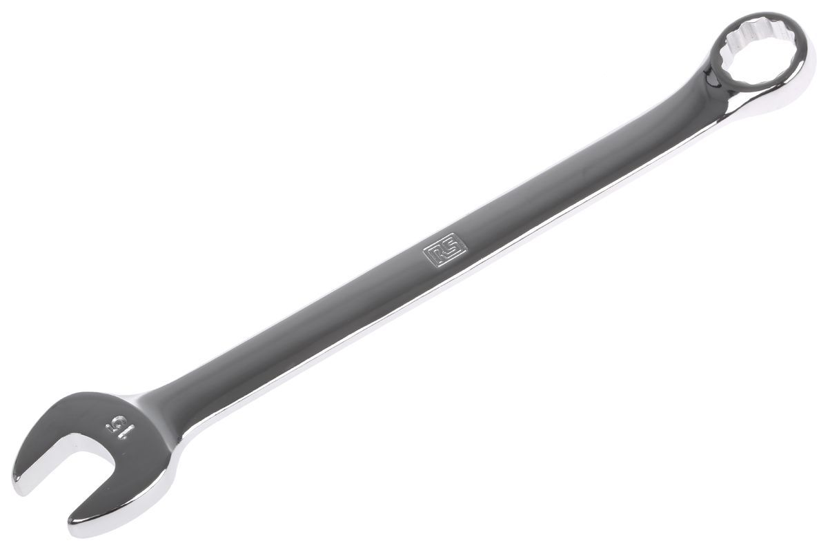 RS PRO Chrome Combination Spanner, 15 mm