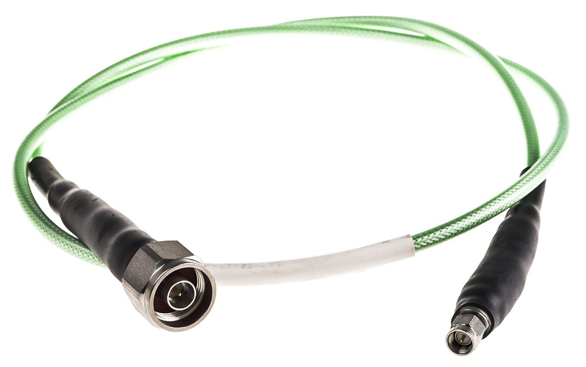TE Connectivity Male N-type to Male SMA Coaxial Cable, 50 Ω, 1m