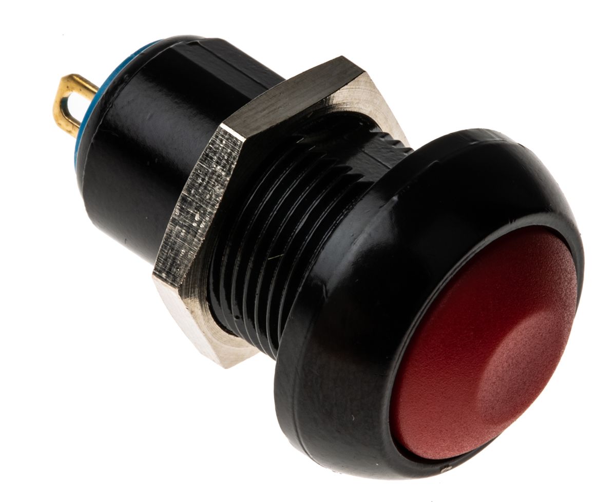 IPR1SAD6 APEM Latching Push Button Switch, Panel Mount, SPST, 12.9mm Cutout, 24V dc, IP67 RS