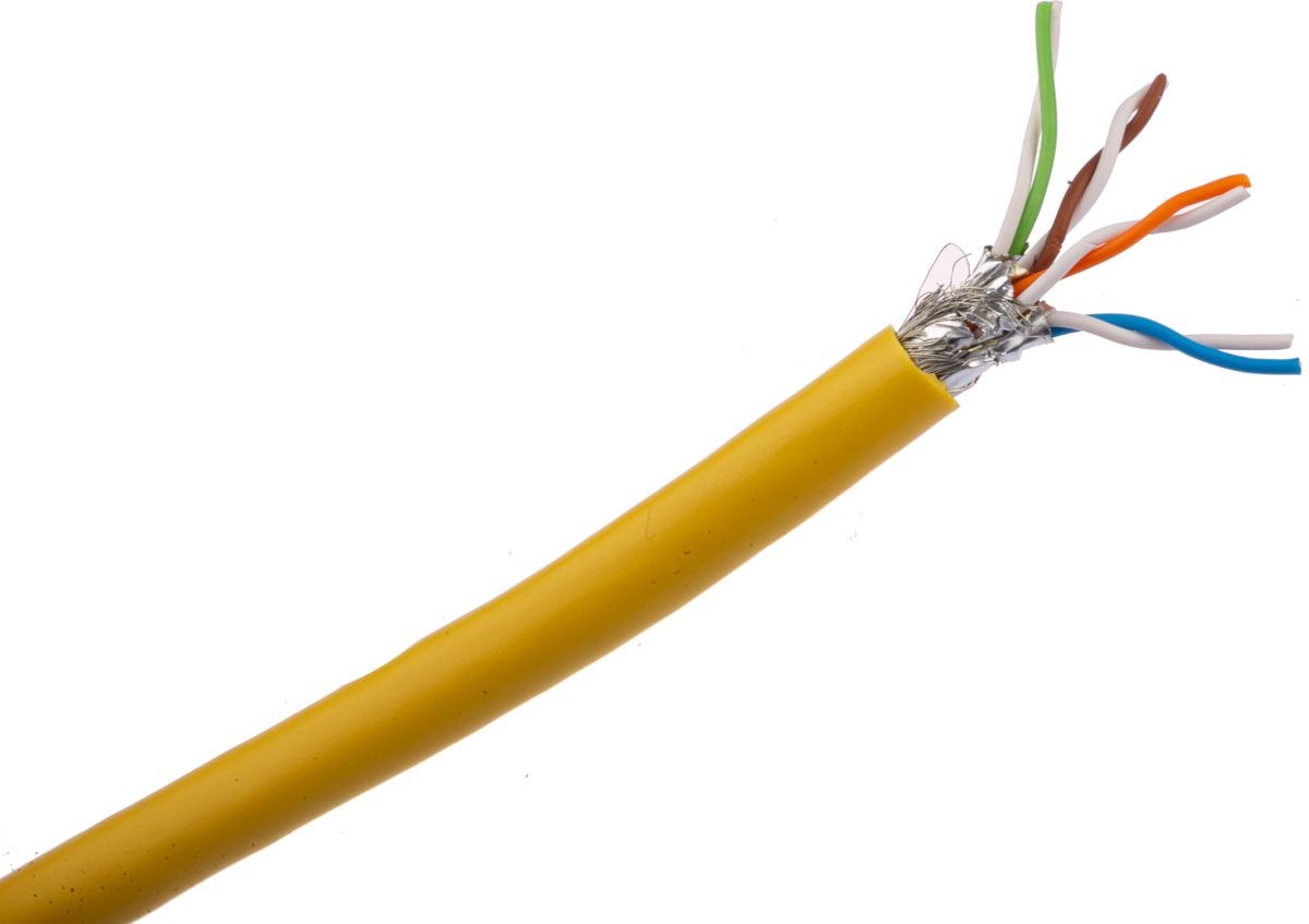 Ethernetový kabel, Žlutá, PVC, 100 V 100m