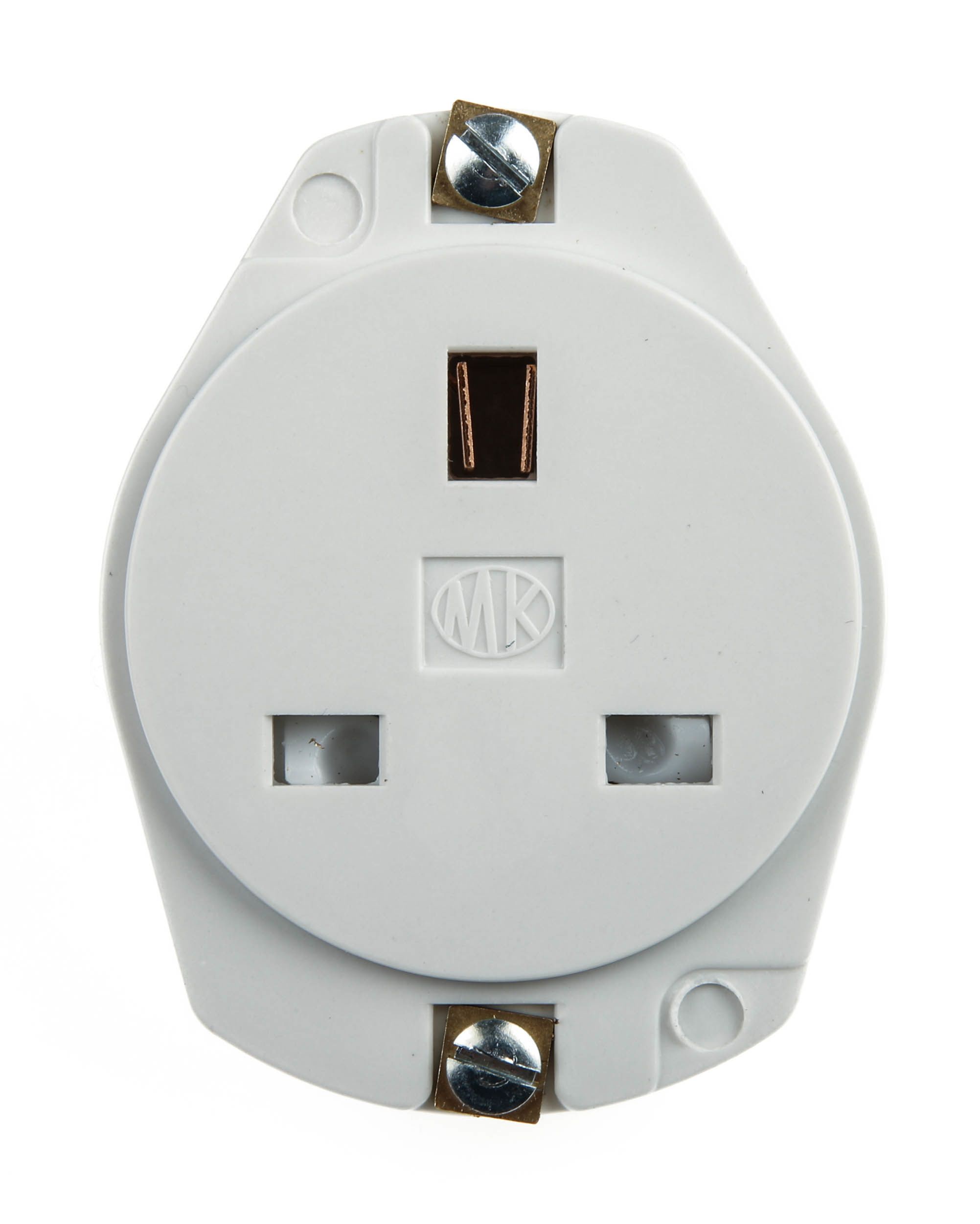 MK Electric White 1 Gang Plug Socket, 13A, Type G - British, Indoor Use