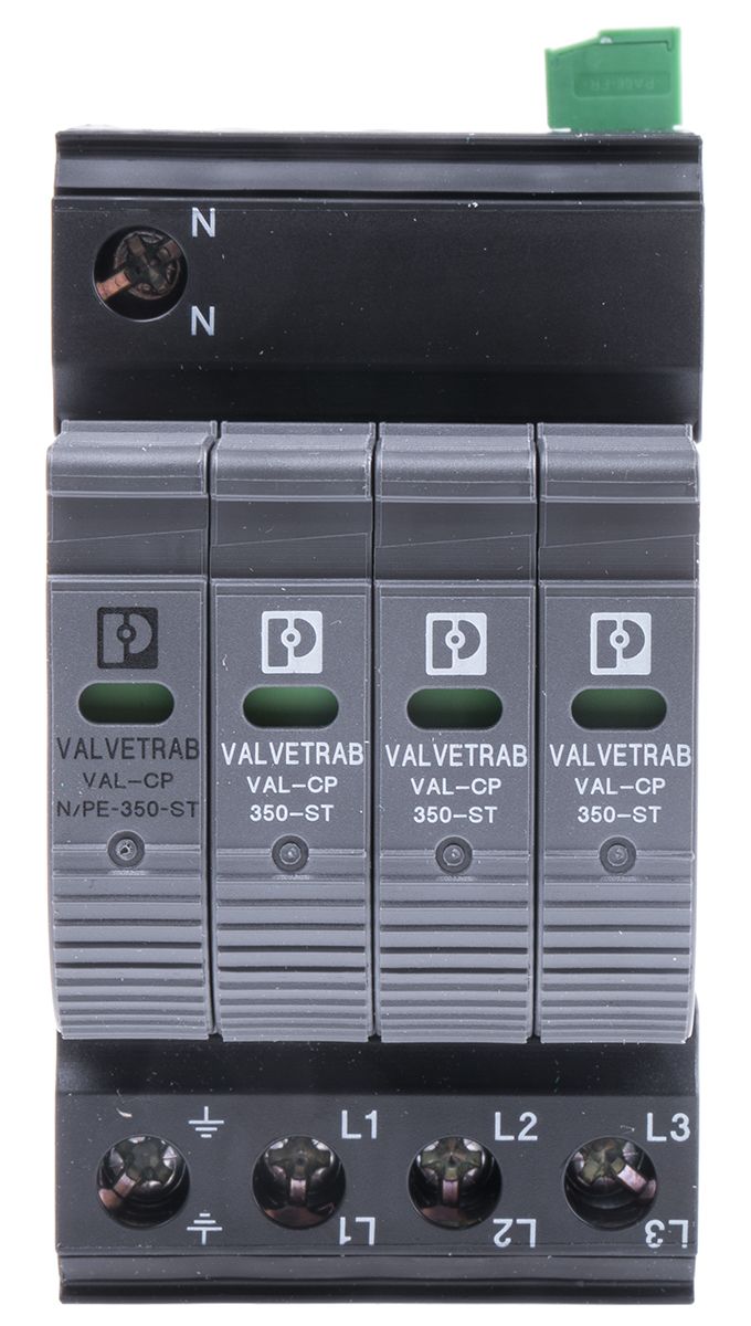 2859521 Industrial Surge Protector, 120kA, 250 V ac, DIN Rail Mount RS