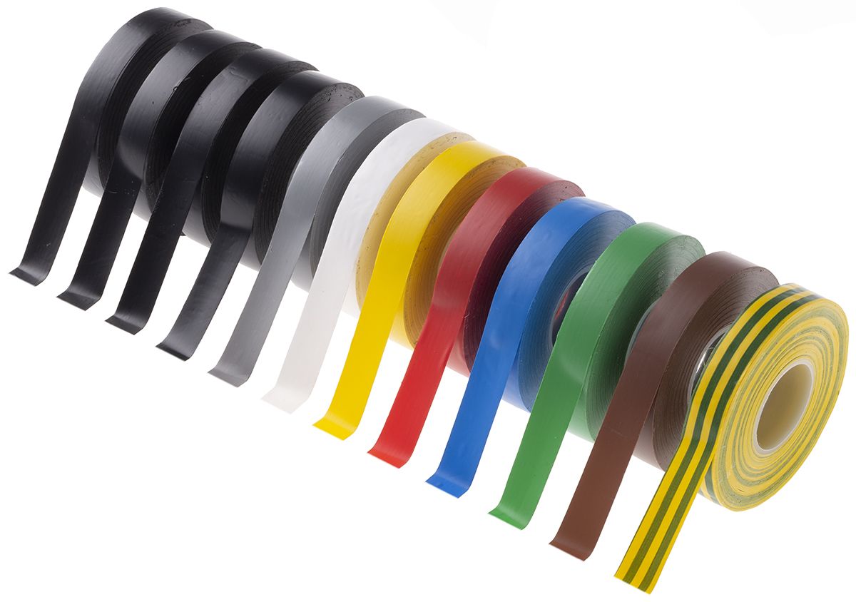 Cinta aislante de PVC Advance Tapes AT7 de color Colores variados, 12mm x 20m, grosor 0.13mm