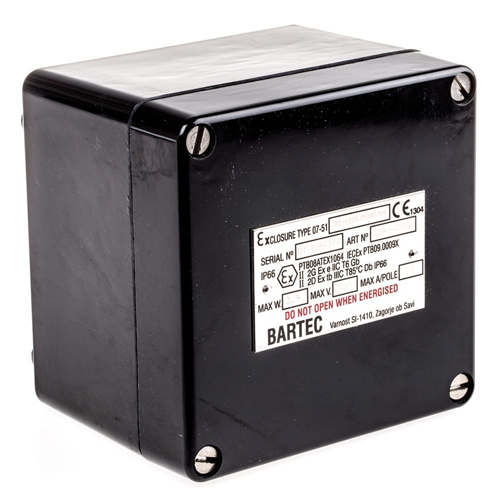 Bartec GB Series Junction Box, IP66, 9 Terminals, ATEX, 122 x 120 x 90mm
