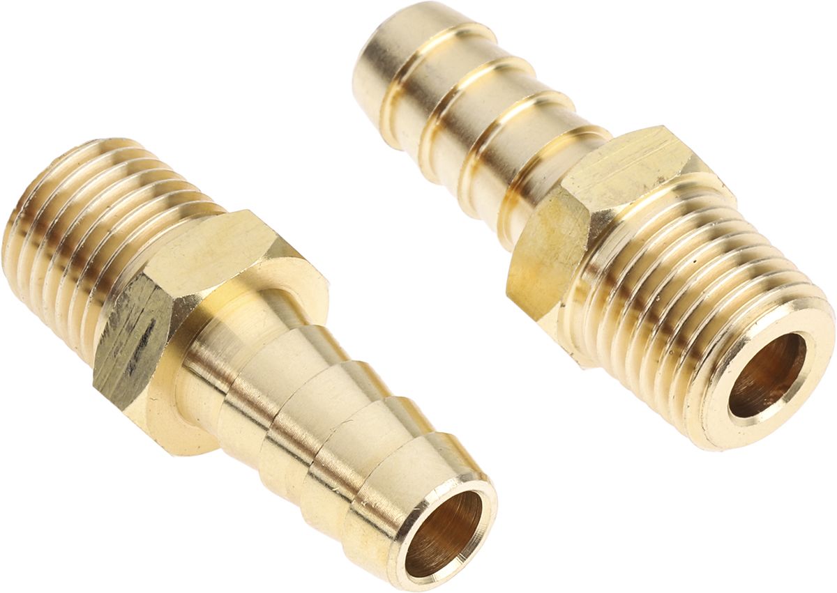 RS PRO Hose Connector Hose Tail Adaptor, G 1/4in 3/8in ID