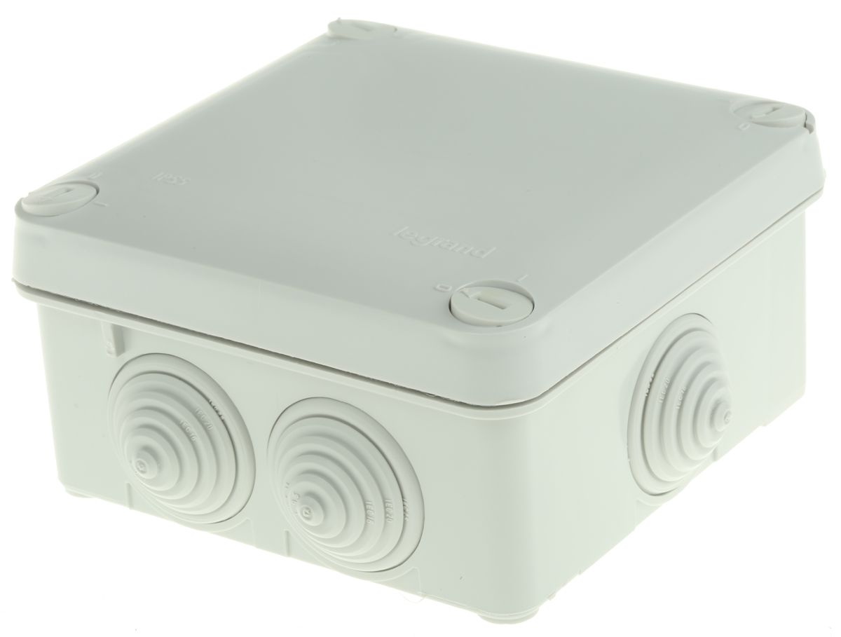 0 922 07 | Legrand Plexo Series Grey Plastic Junction Box, IP55, 105 x ...