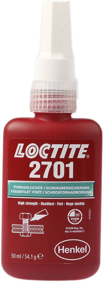 234853 | Loctite 2701 Schraubensicherung anaerob Flüssig Grün, Flasche 50 ml, Hochfest ...