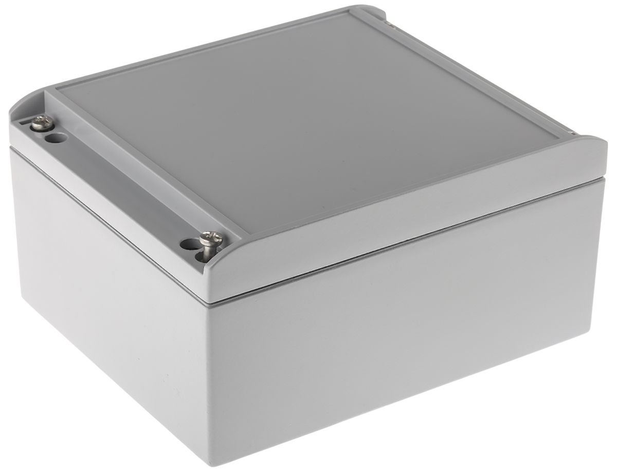 ROLEC AluCASE Series Grey Die Cast Aluminium Enclosure, IP67, Grey Lid, 180 x 150 x 90mm