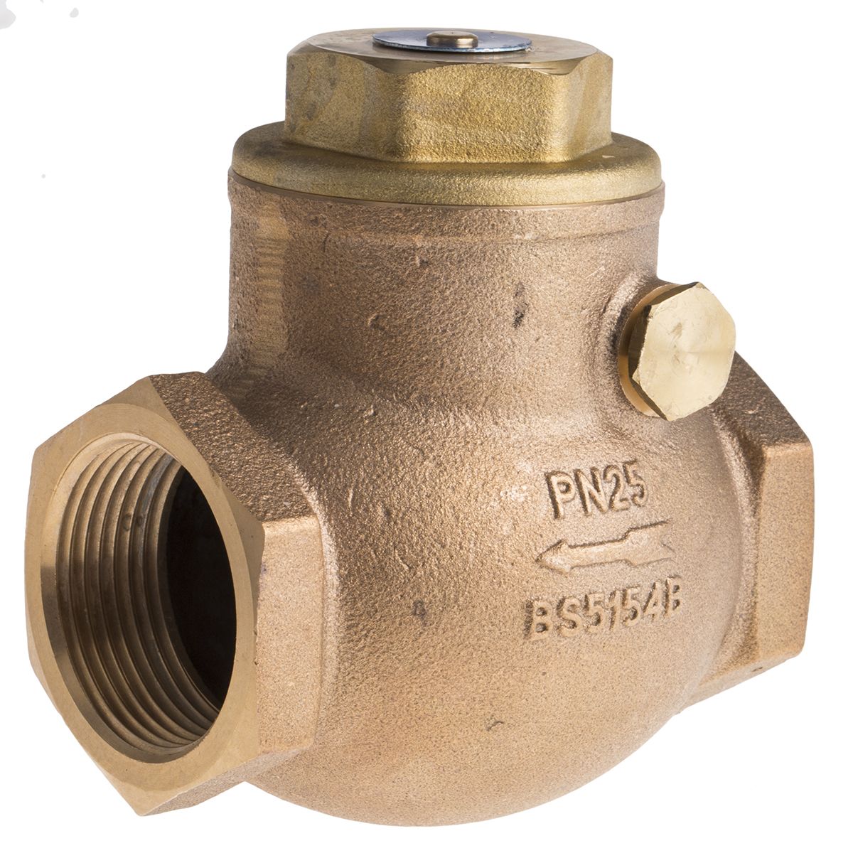 RS PRO Bronze Single Check Valve, BSPT 1-1/4in, 20 bar
