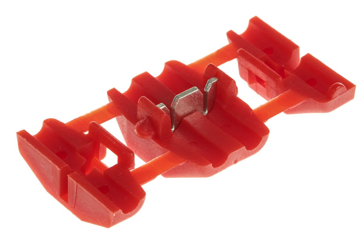 RS PRO Tap Splice Connector, Red, Insulated 20 → 18 AWG
