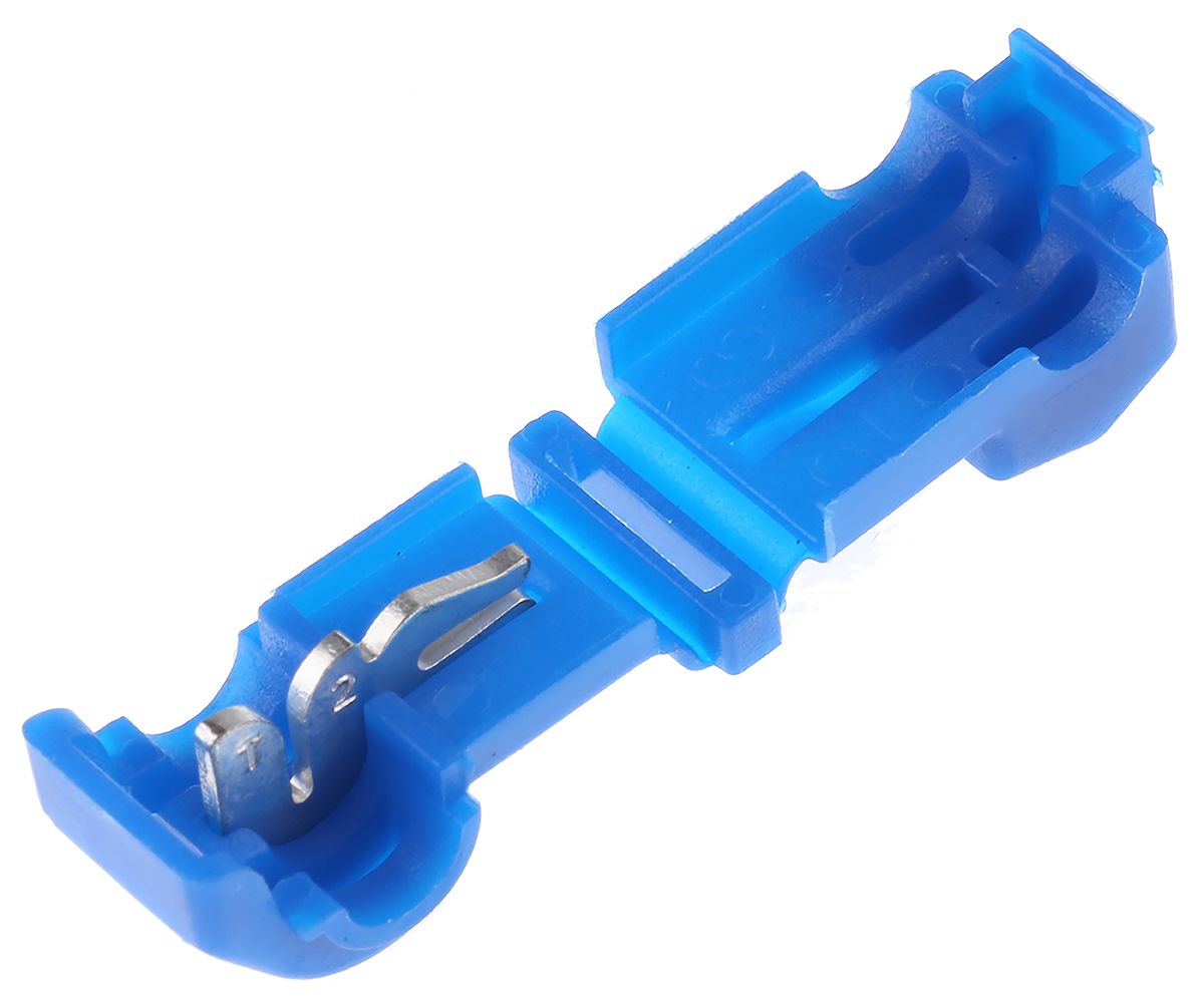 RS PRO T-Tap Splice Connector, Blue, Insulated 18 → 14 AWG