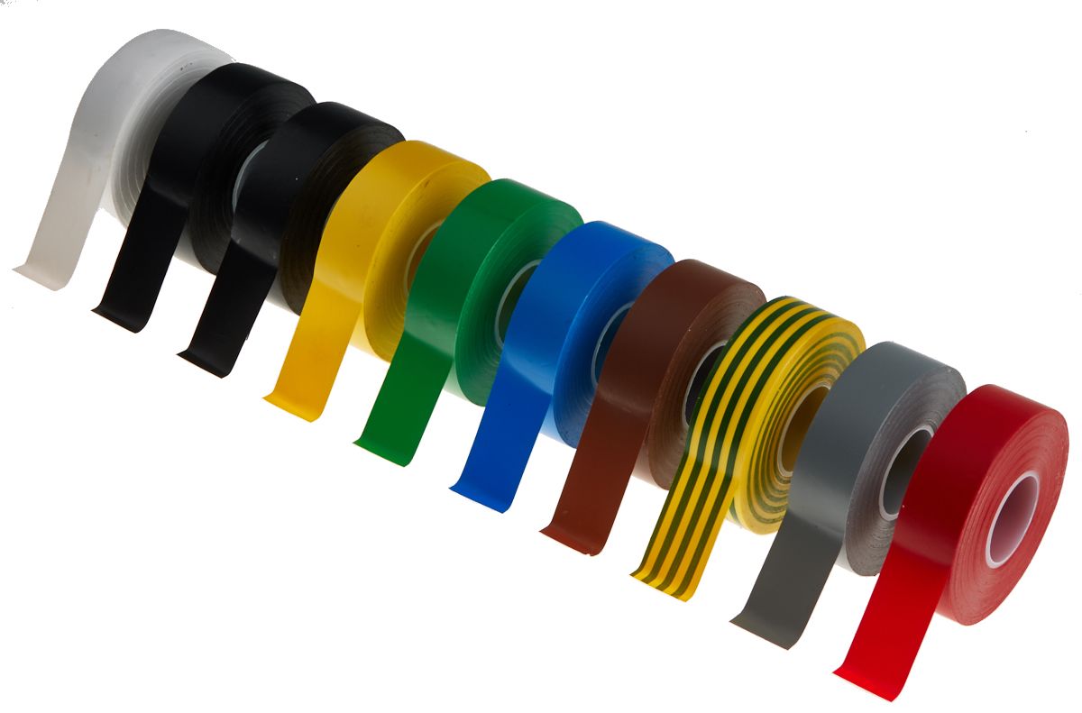 Cinta aislante de PVC Advance Tapes AT7 de color Colores variados, 19mm x 20m, grosor 0.13mm