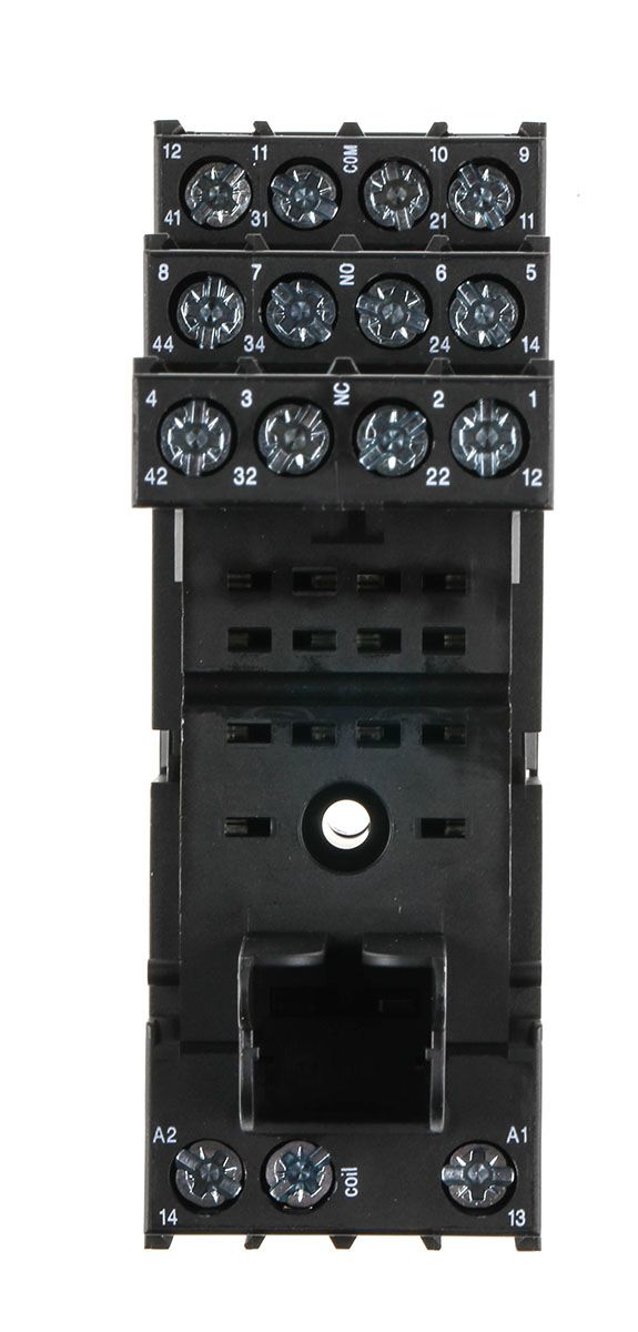 TE Connectivity Relay Socket for use with PT5 Series 4 Pin, DIN Rail, 240V ac