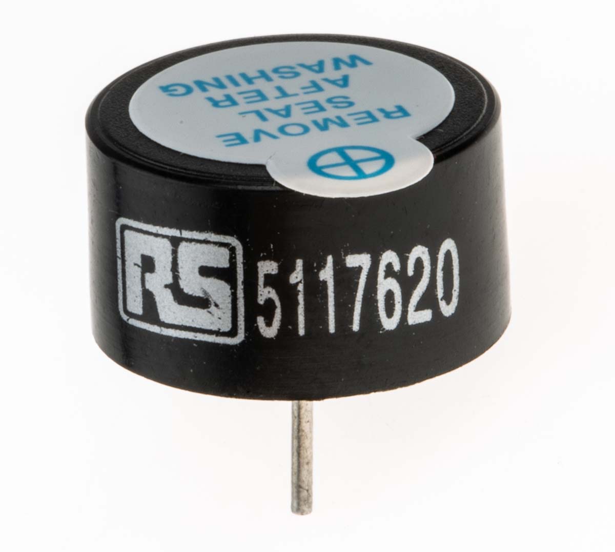 RS PRO 80dB Through Hole Continuous Internal Piezo Buzzer, 13.8 (Dia.) x 11.5mm, 3V dc Min, 16V dc Max