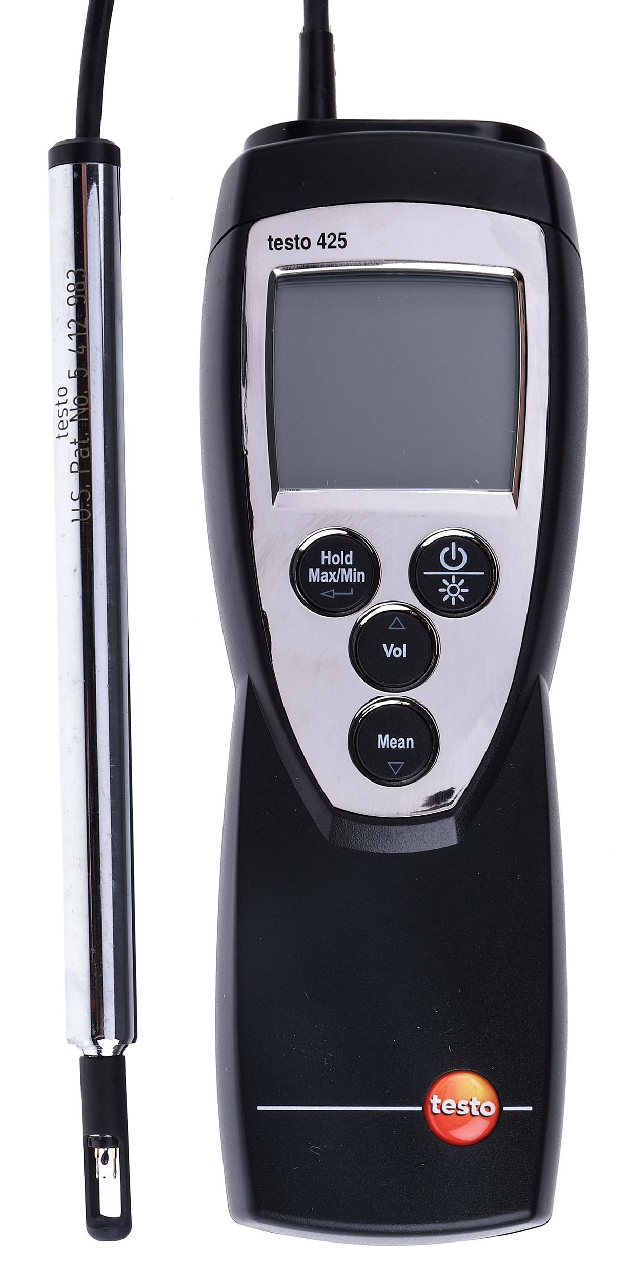 0560 4251 Testo 425 NTC, Thermal Anemometer, 20m/s Max, Measures Air