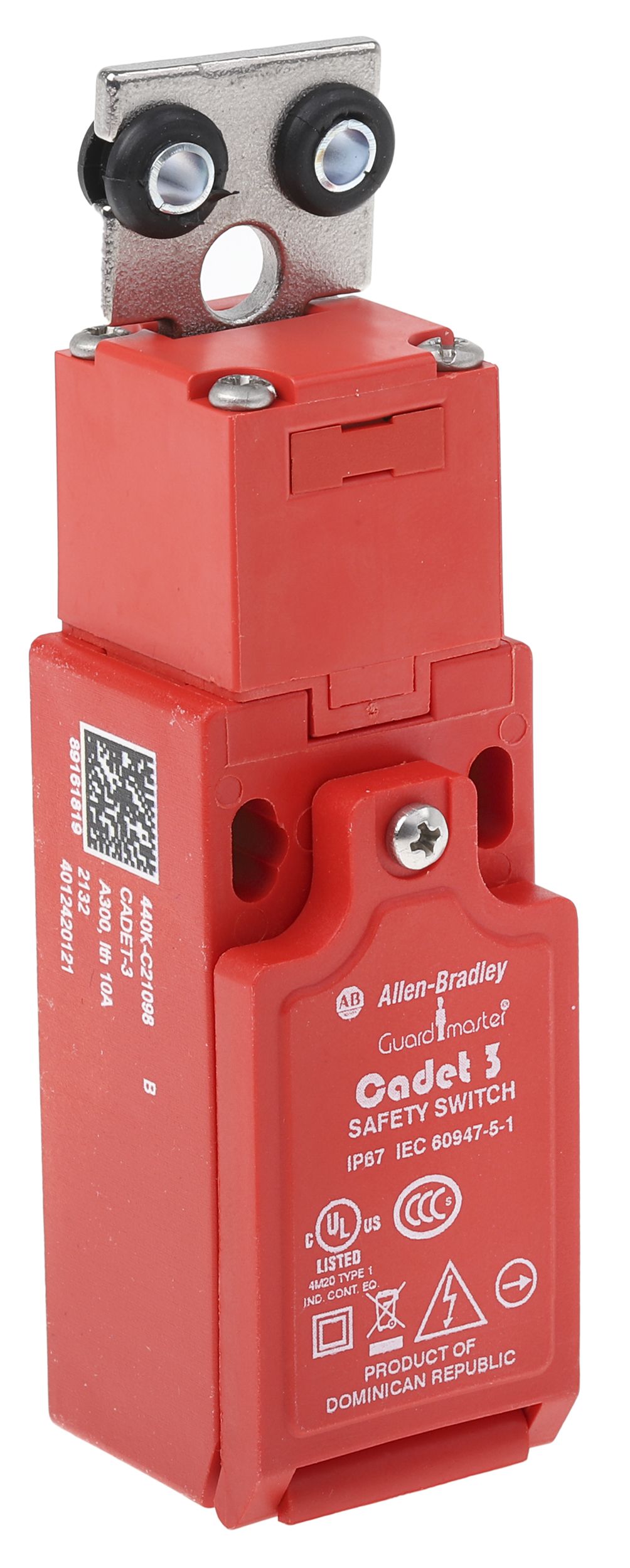 Allen Bradley Guardmaster 440K Safety Interlock Switch, 2NC/1NO, Keyed Actuator Included, Glass Filled PBT