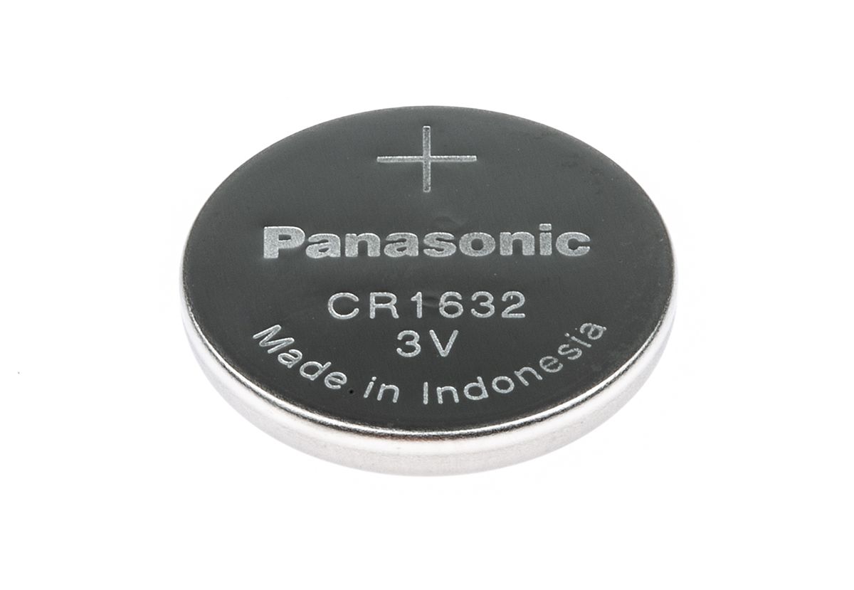 Panasonic CR1632, LiMnO2 Knopfzelle Ø 16mm, 3V / 140mAh