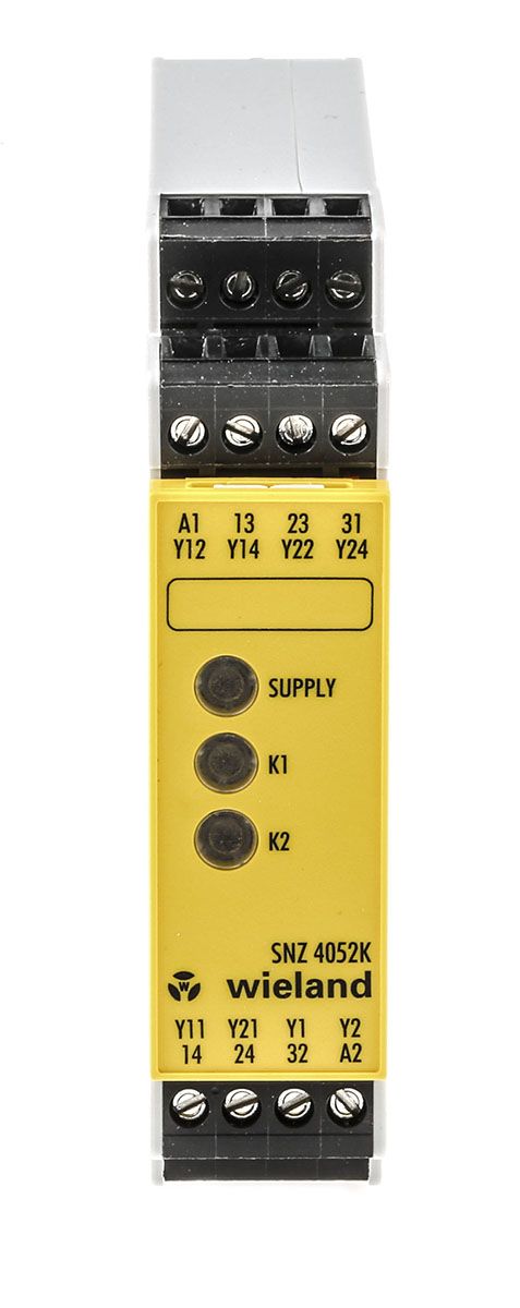 Wieland SNZ 4052 Series Dual-Channel Two Hand Control Safety Relay, 24V ac/dc, 2 Safety Contact(s)