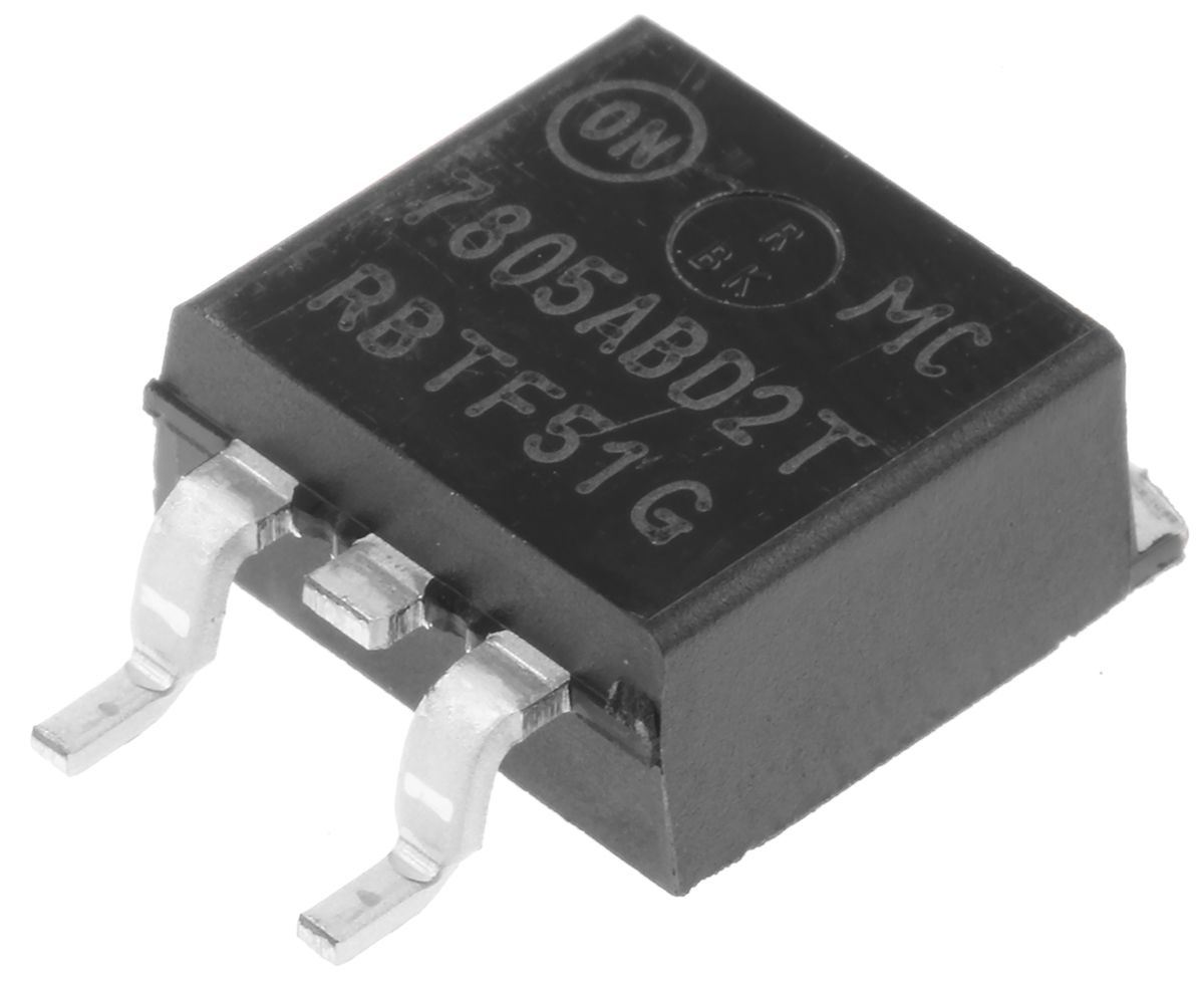 ON Semiconductor, 5 V Linear Voltage Regulator, 2.2A, 1Channel, ±4 3