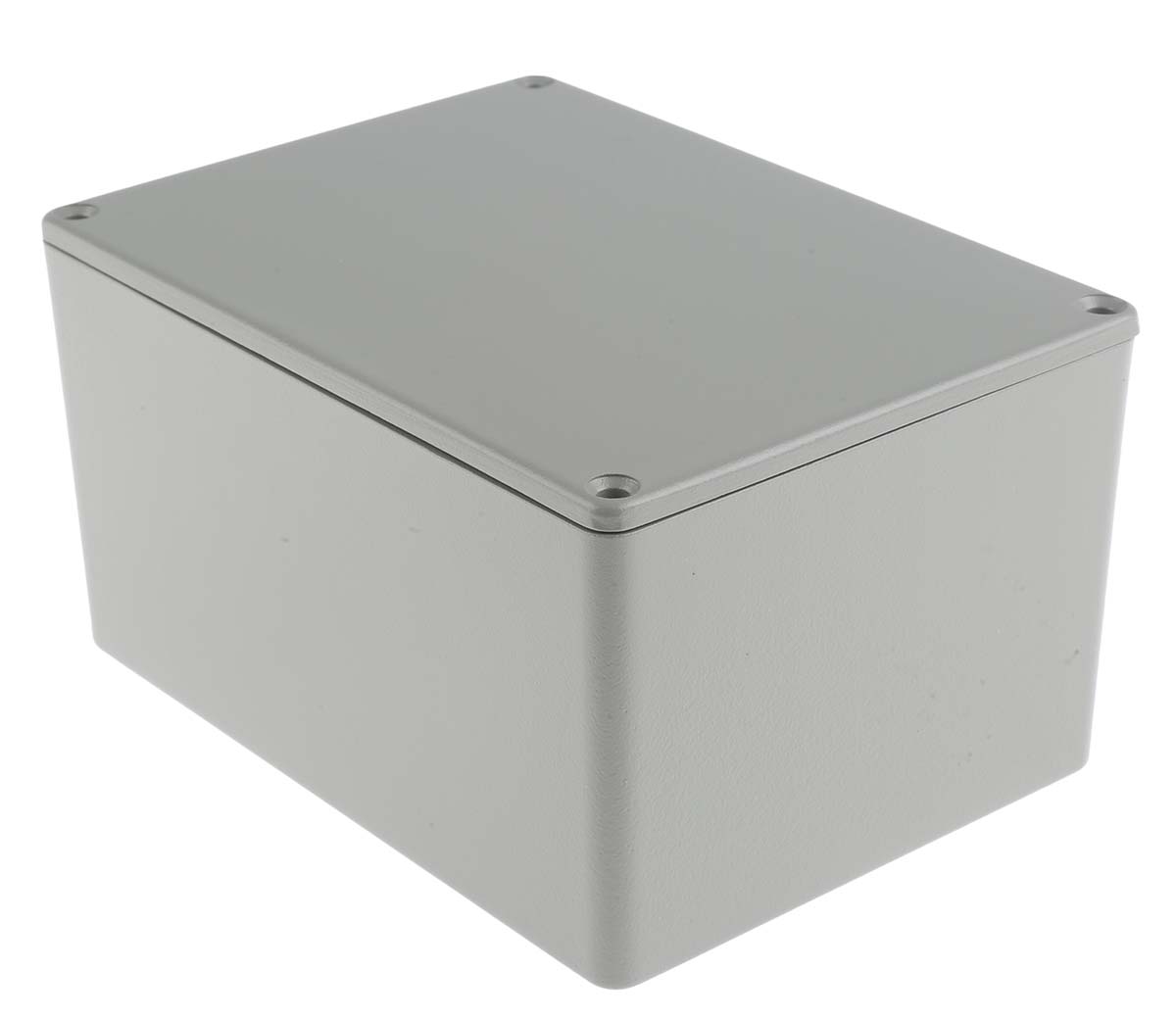 RS PRO Grey Die Cast Aluminium Enclosure, Grey Lid, 139.1 x 101.5 x 76