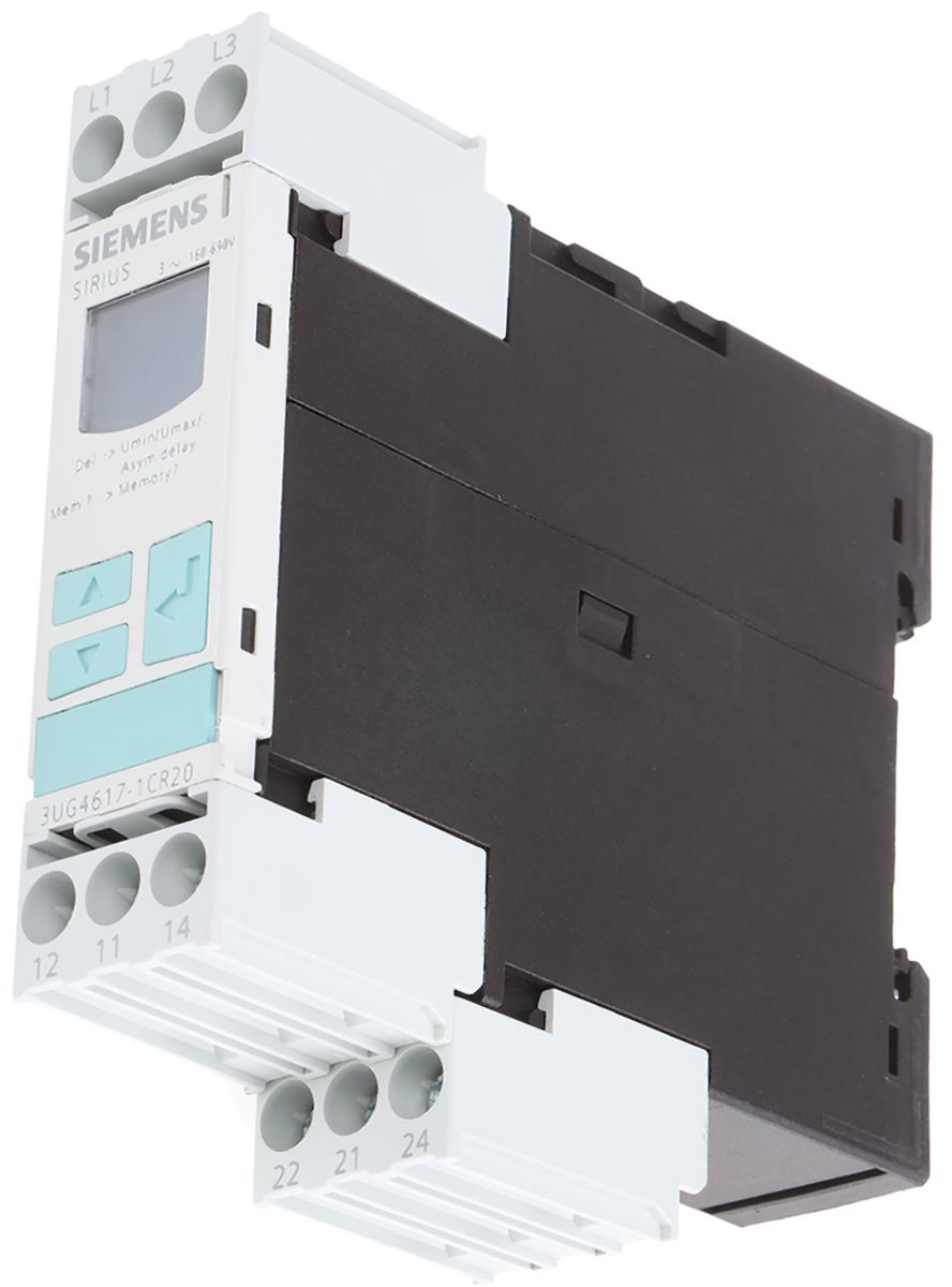 3UG46171CR20 Siemens DIN Rail Phase, Voltage Monitoring Relay, 160 →