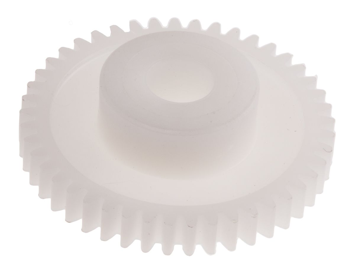 RS PRO POM 45 Teeth Spur Gear, 0.5 Module, 5mm Bore Diam, 22.5mm Pitch