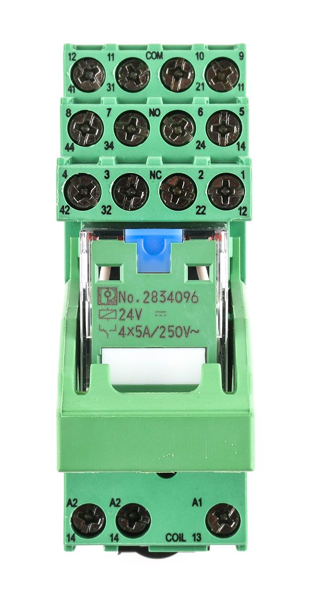 2834724 Phoenix Contact DIN Rail Mount Interface Relay Module, 24V dc