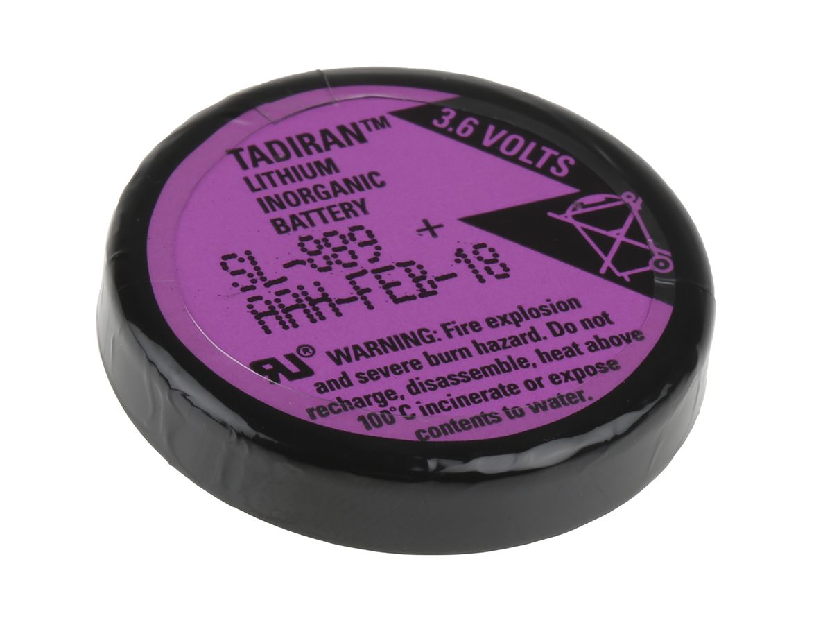 Tadiran SL889 Button Battery, 3.6V, 33mm Diameter