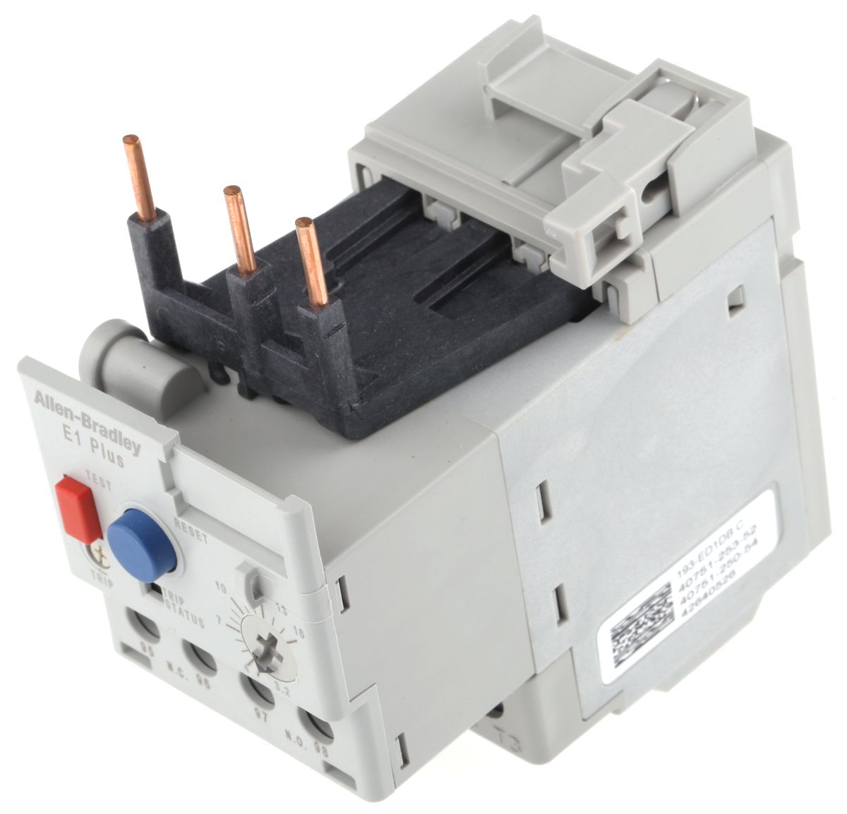 193ED1DB Allen Bradley Electronic Overload Relay 1NO + 1NC, 3.2 →