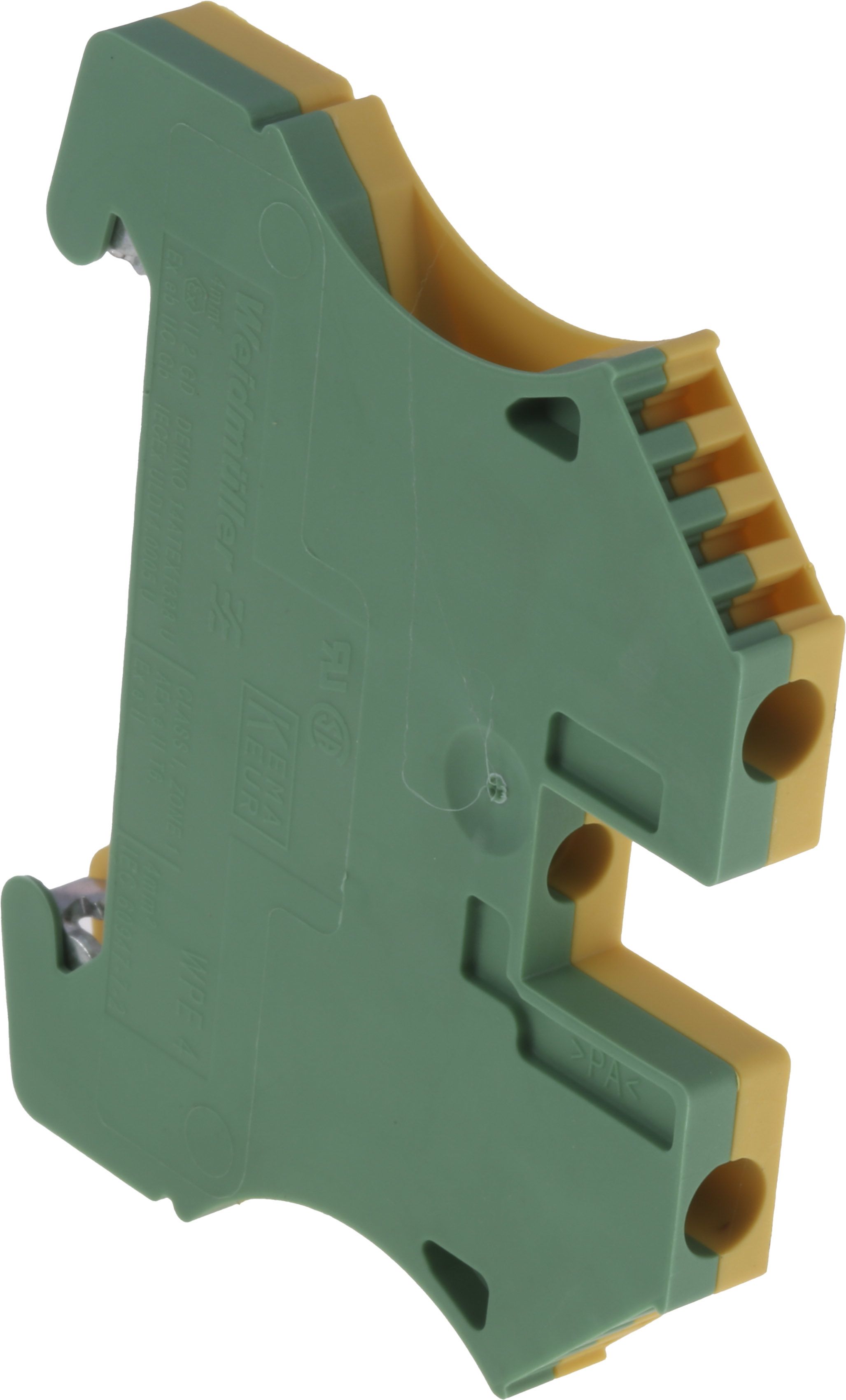 1010100000 Weidmuller 2Way WPE 4 Earth Terminal Block, 10 → 22 AWG