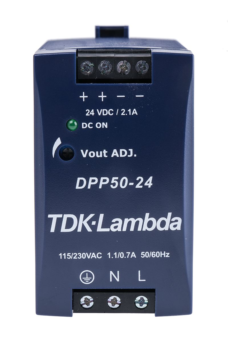 Lambda DPP DIN-Schienen Netzteil, 85 → 264V ac, 24V dc / 2.1A 50W Typ Switch Mode 1-Phasen