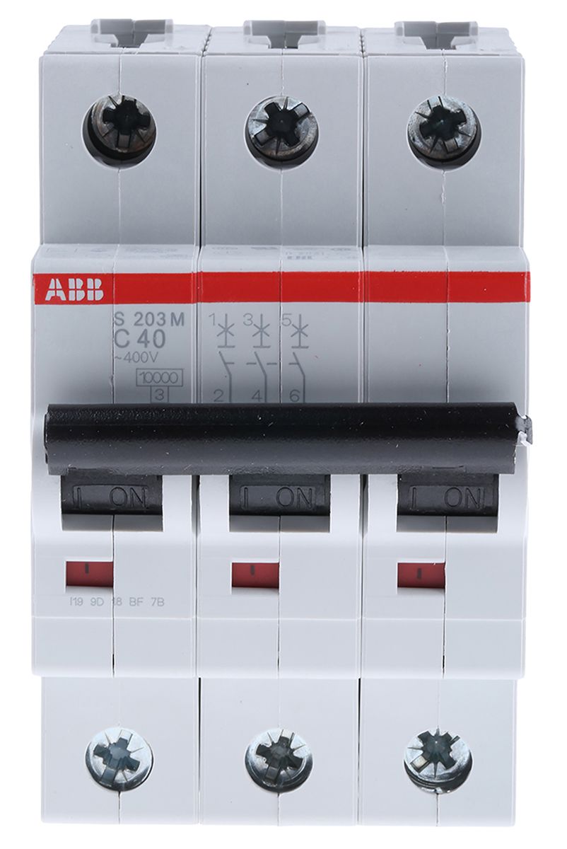 2CDS273001R0404 S203M-C40 | ABB System Pro M Compact S200M MCB, 3P ...