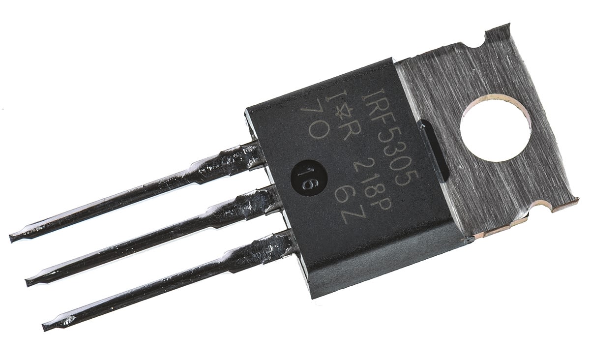 P-Channel MOSFET, 31 A, 55 V, 3-Pin TO-220AB Infineon IRF5305PBF