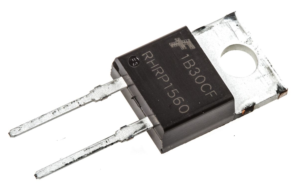 onsemi 600V 15A, Rectifier Diode, 2Pin TO220AC RHRP1560 RS