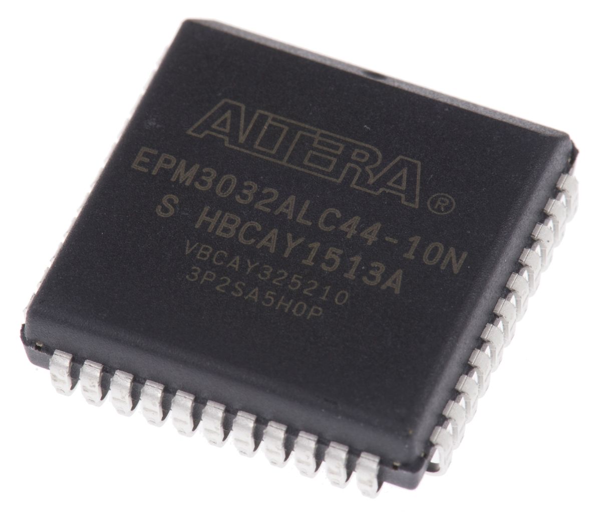 Altera EPM3032ALC44-10N, CPLD MAX 3000A EEPROM 32 Cells, 34 I/O, 2 Labs, ISP, 44-Pin PLCC