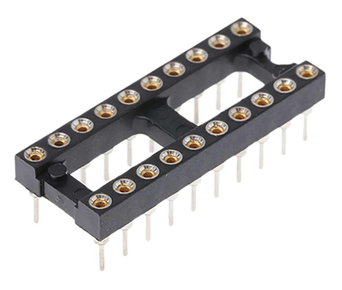 E-TEC 2.54mm Pitch Vertical 20 Way, Through Hole Turned Pin Open Frame IC Dip Socket