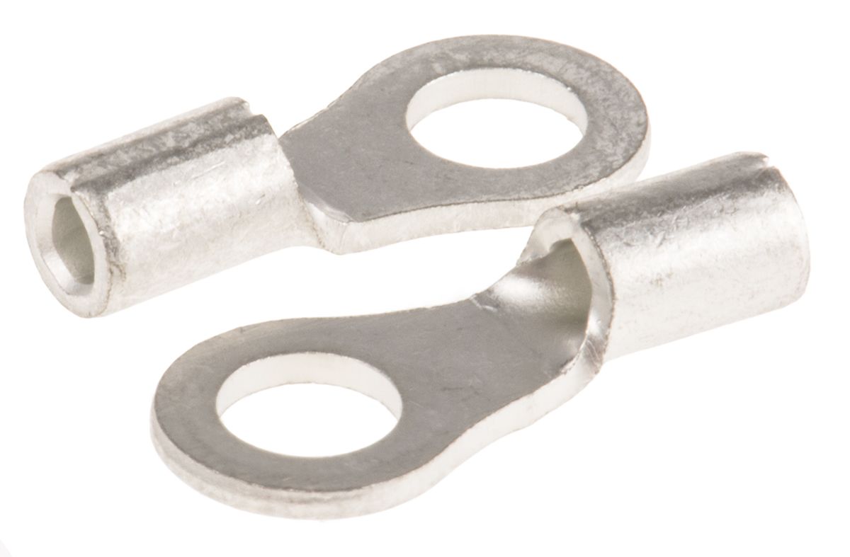 R1.253.5 JST Uninsulated Ring Terminal, 3.5mm Stud Size, 0.25mm² to
