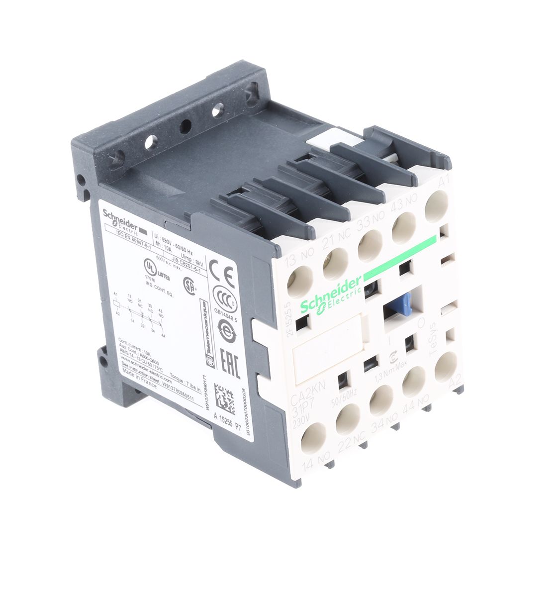 CA2KN31P7 Schneider Electric Control Relay 3NO + 1NC, 10 A Contact